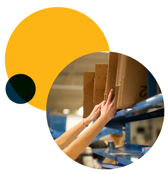 Lite PrepCenter Close Up of Reaching For Boxes With Dots