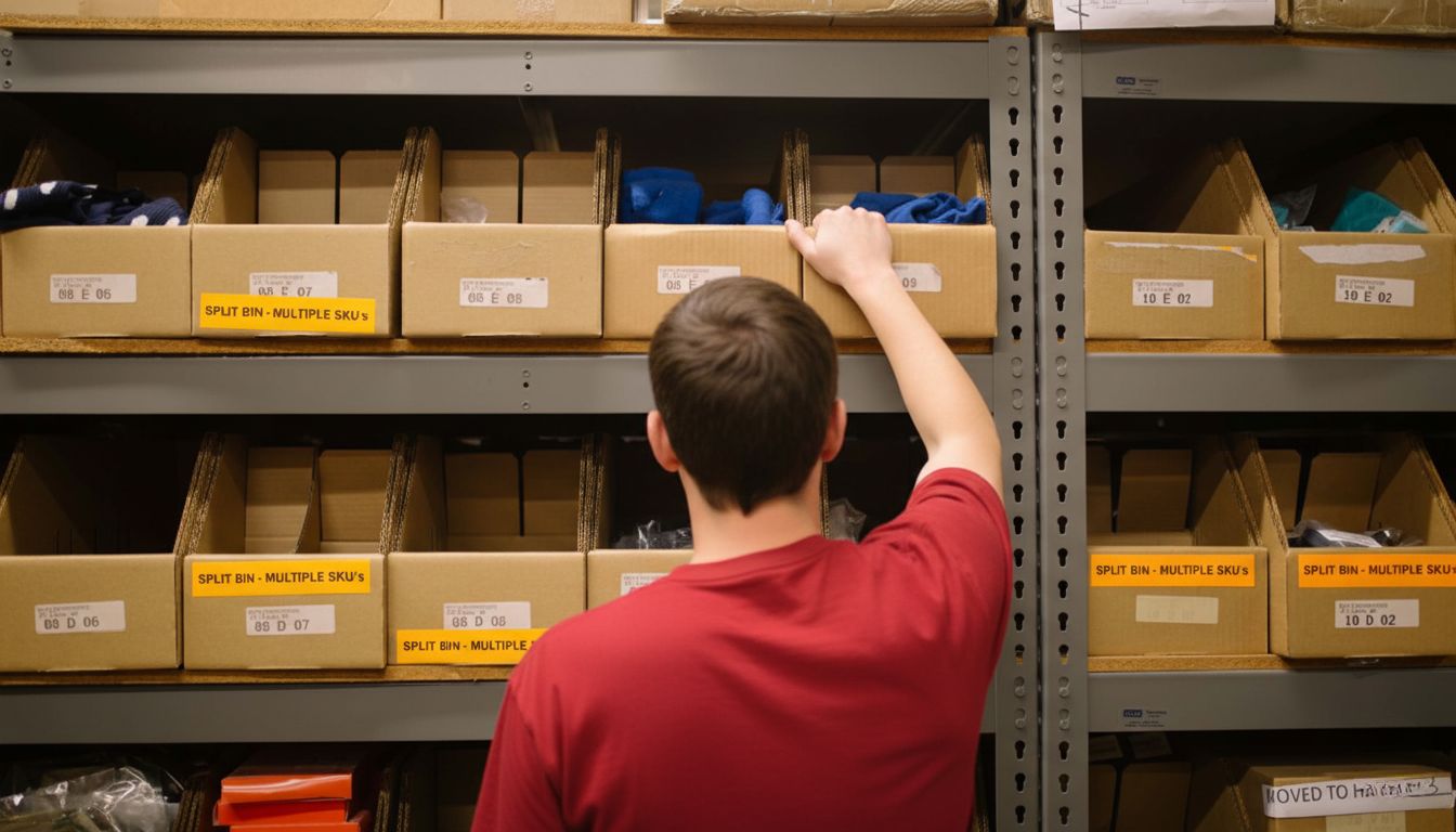 employee picking and packing item for shipment