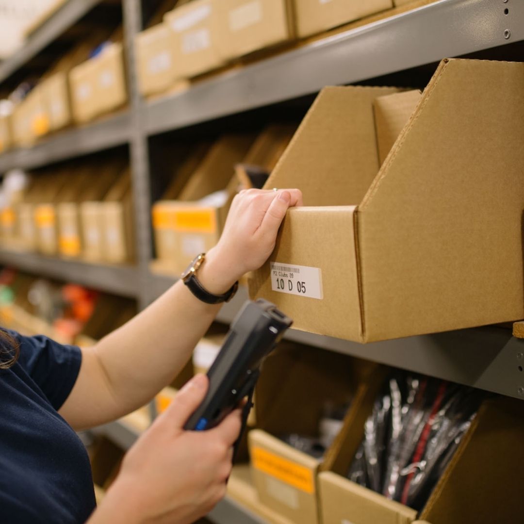 warehousing square image beauty products in from of custom packaging for fulfillment