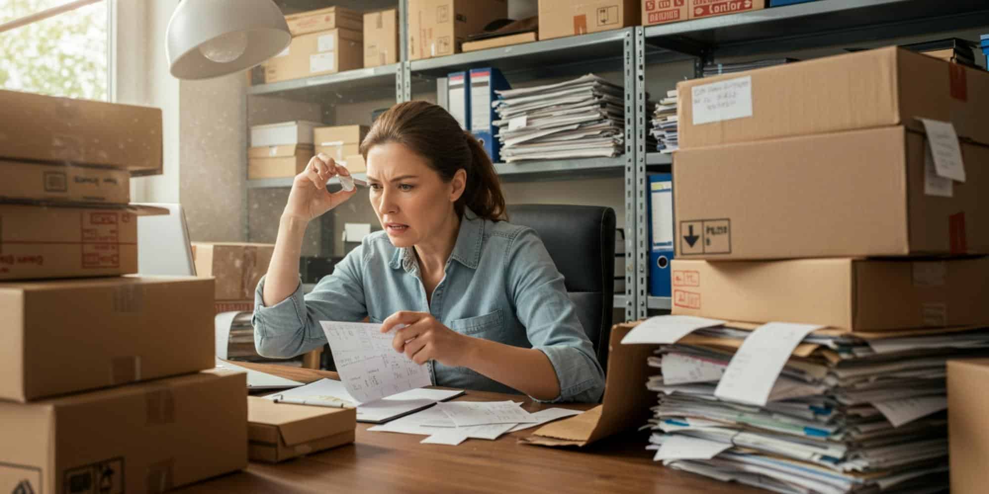 amazon returns box waiting to be sorted
