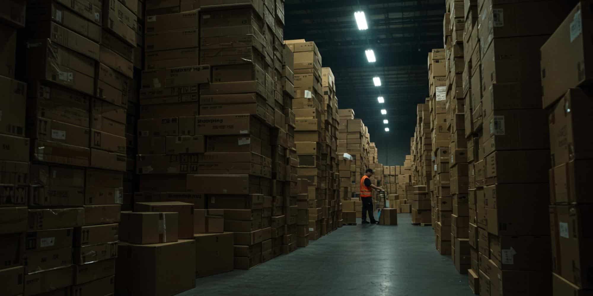 amazon returns box waiting to be sorted